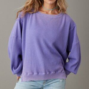 AE Oversized Big Hug Waffle Sweatshirt